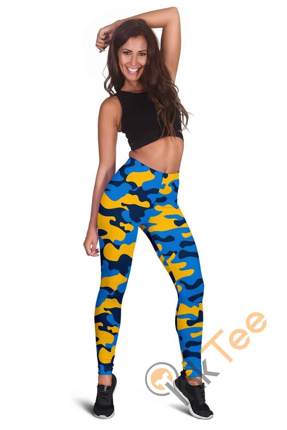 Inktee Store - Los Angeles Chargers Inspired Tru Camo 3D All Over Print For Yoga Fitness Fashion Women'S Leggings Image