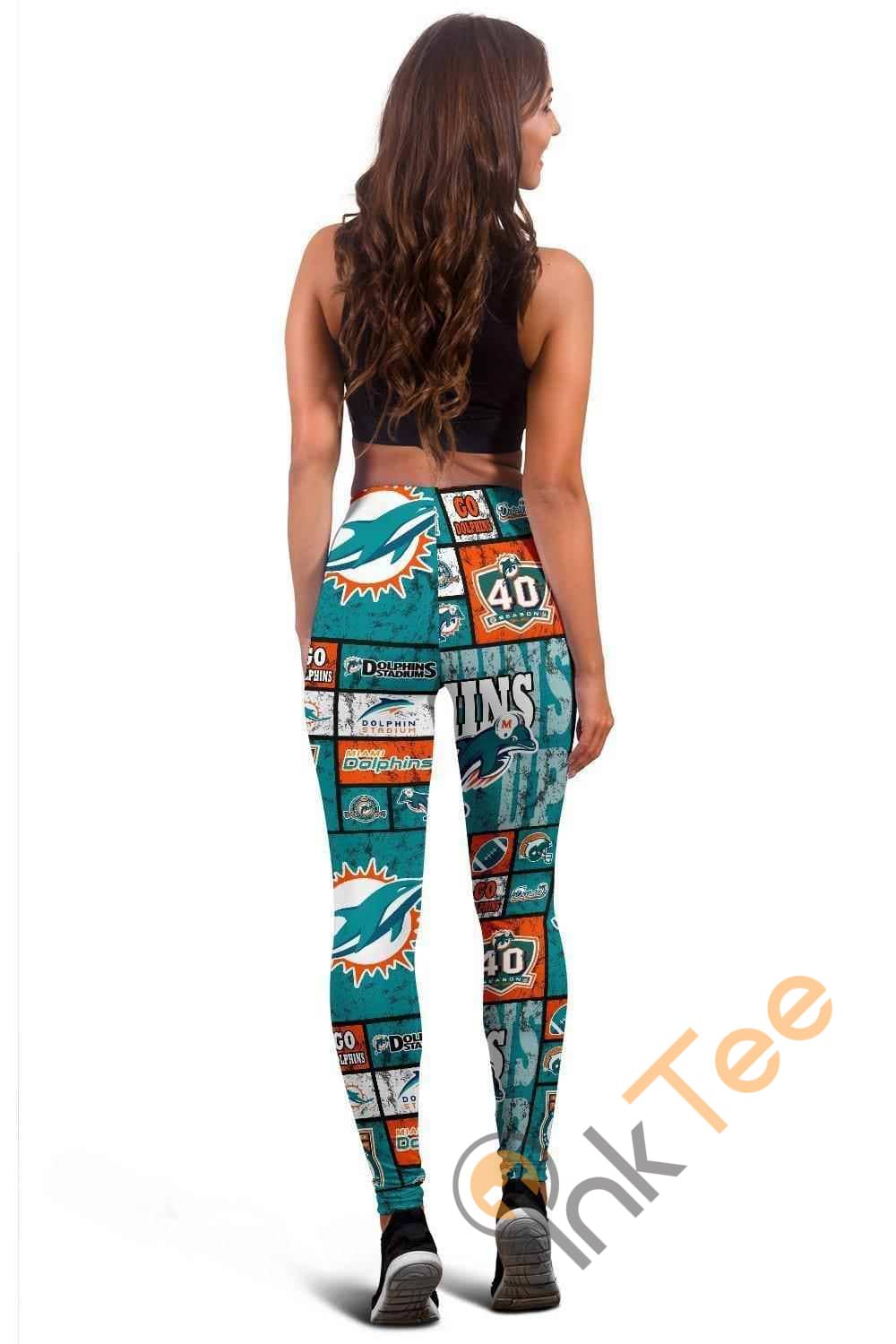 Inktee Store - Miami Dolphins 3D All Over Print For Yoga Fitness Women'S Leggings Image
