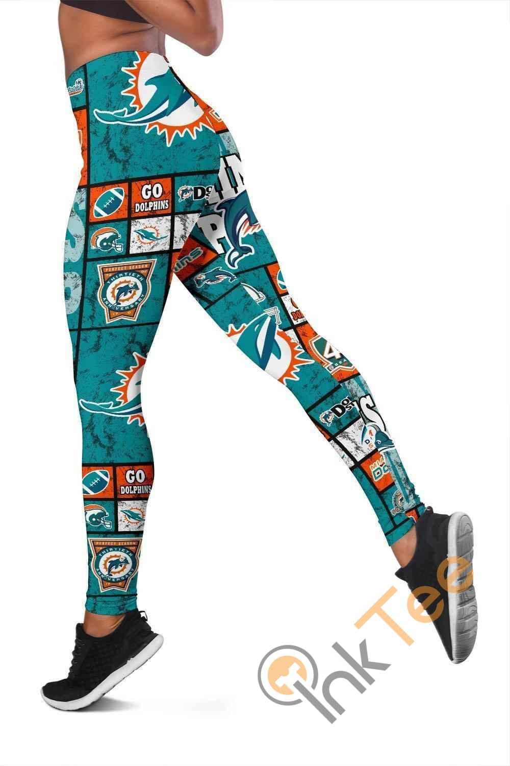 Inktee Store - Miami Dolphins 3D All Over Print For Yoga Fitness Women'S Leggings Image