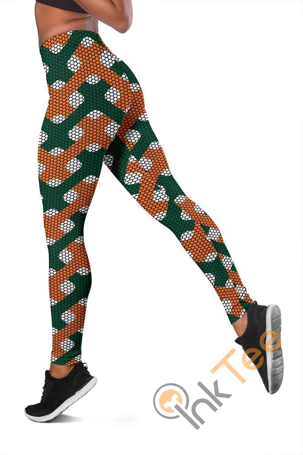 Inktee Store - Miami Hurricanes Inspired Liberty White 3D All Over Print For Yoga Fitness Fashion Women'S Leggings Image