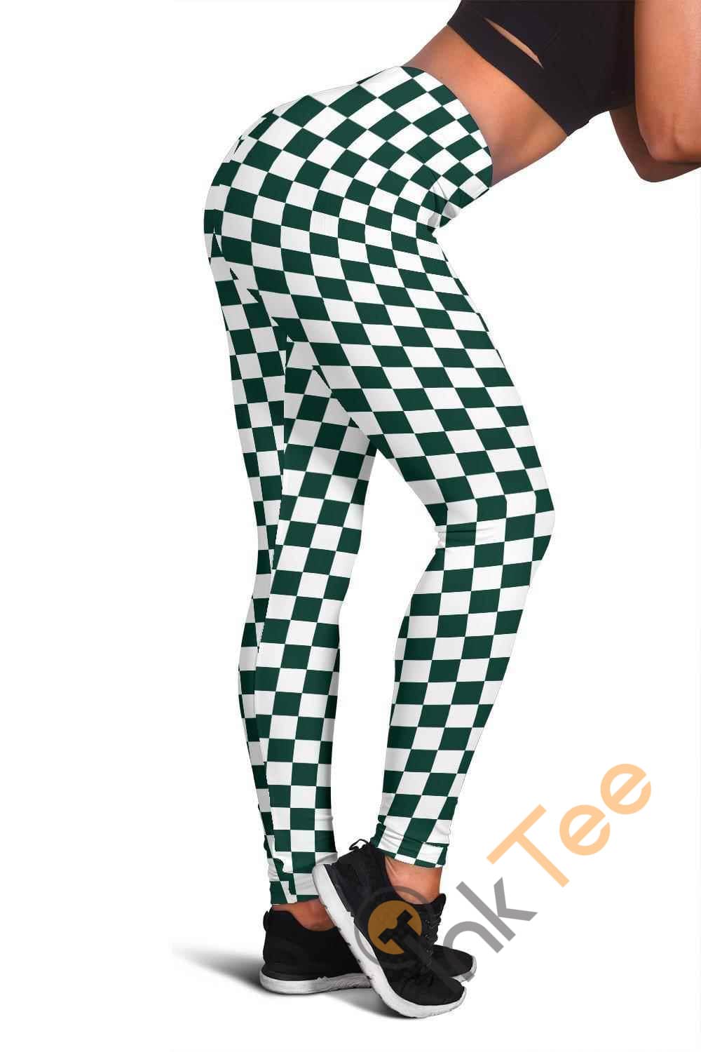 Inktee Store - Michigan State Spartans Fan Inspired 3D All Over Print For Yoga Fitness Checkers Women'S Leggings Image