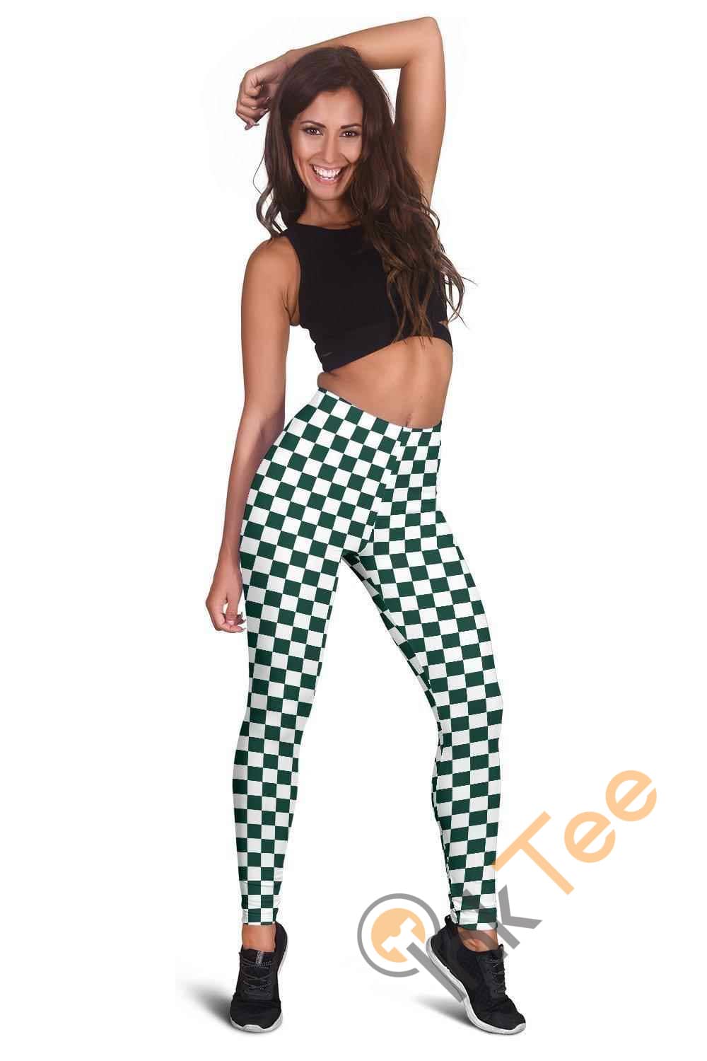 Inktee Store - Michigan State Spartans Fan Inspired 3D All Over Print For Yoga Fitness Checkers Women'S Leggings Image