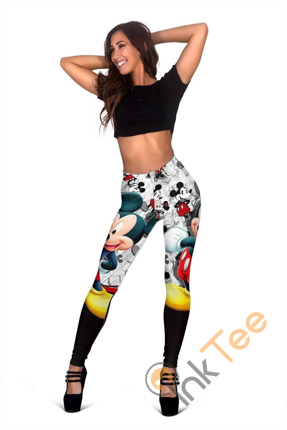 Inktee Store - Mickey Mouse 3D All Over Print For Yoga Fitness Women'S Leggings Image