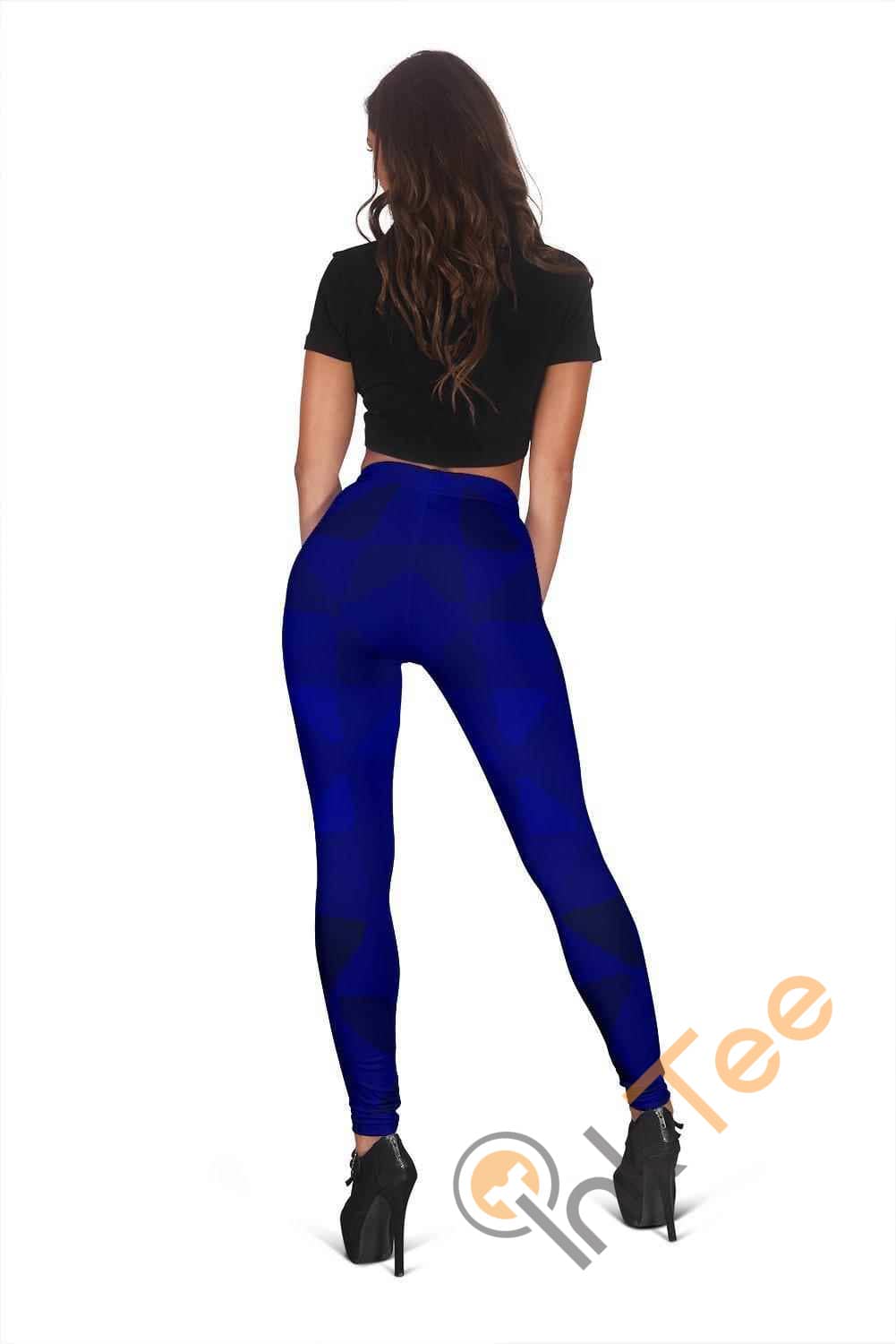 Inktee Store - Midnight Blue 3D All Over Print For Yoga Fitness Women'S Leggings Image