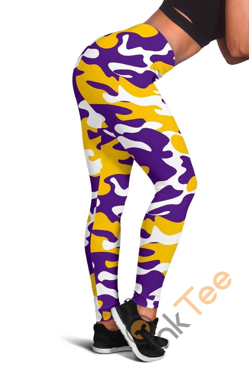 Inktee Store - Minnesota Vikings Inspired Tru Camo 3D All Over Print For Yoga Fitness Fashion Women'S Leggings Image