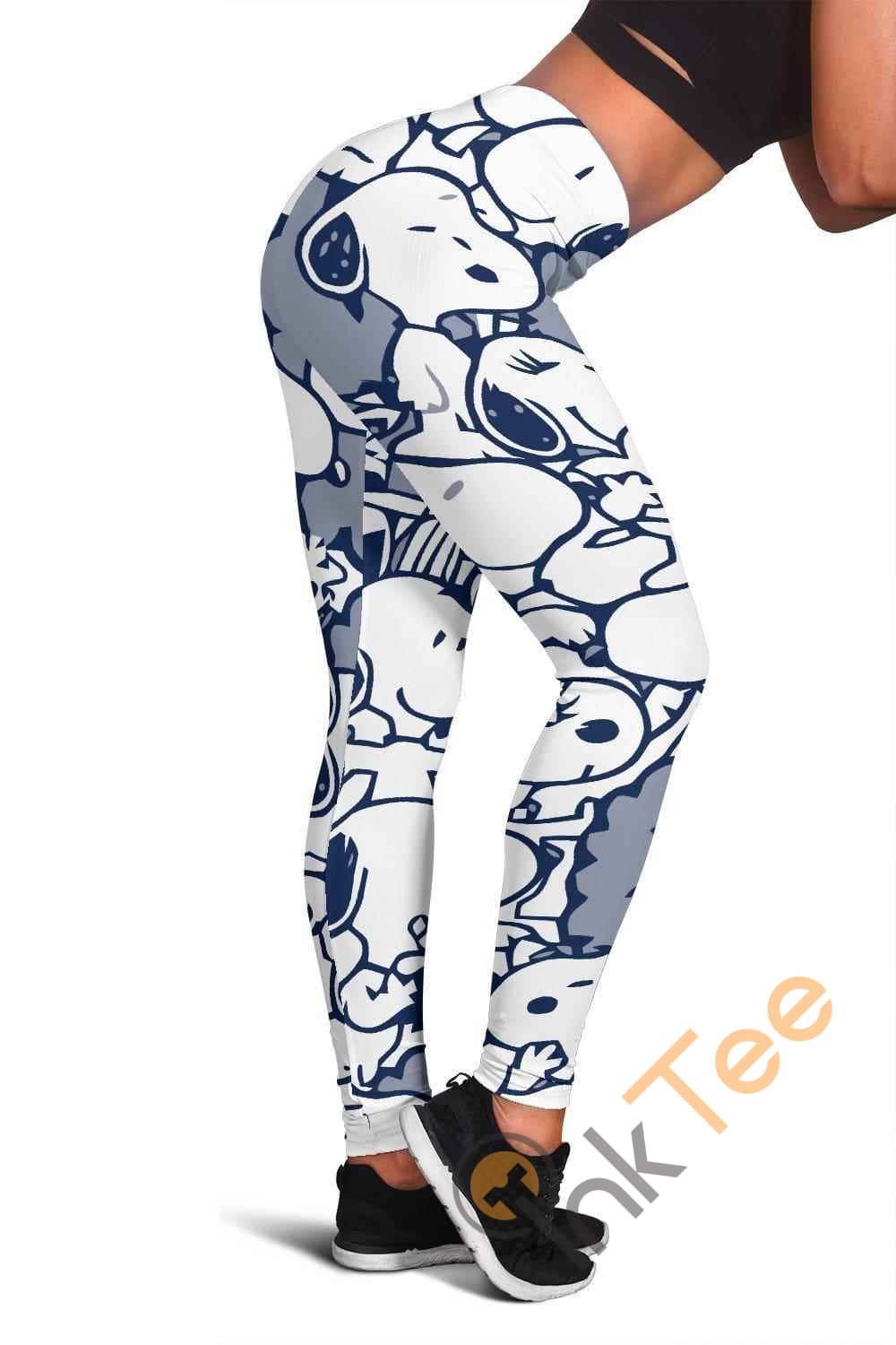 Inktee Store - Navy - Snoopy - 3D All Over Print For Yoga Fitness Women'S Leggings Image