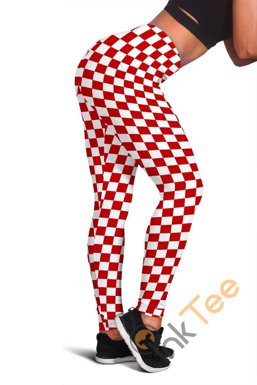 Inktee Store - Nc State Wolfpack Fan Inspired 3D All Over Print For Yoga Fitness Checkers Women'S Leggings Image