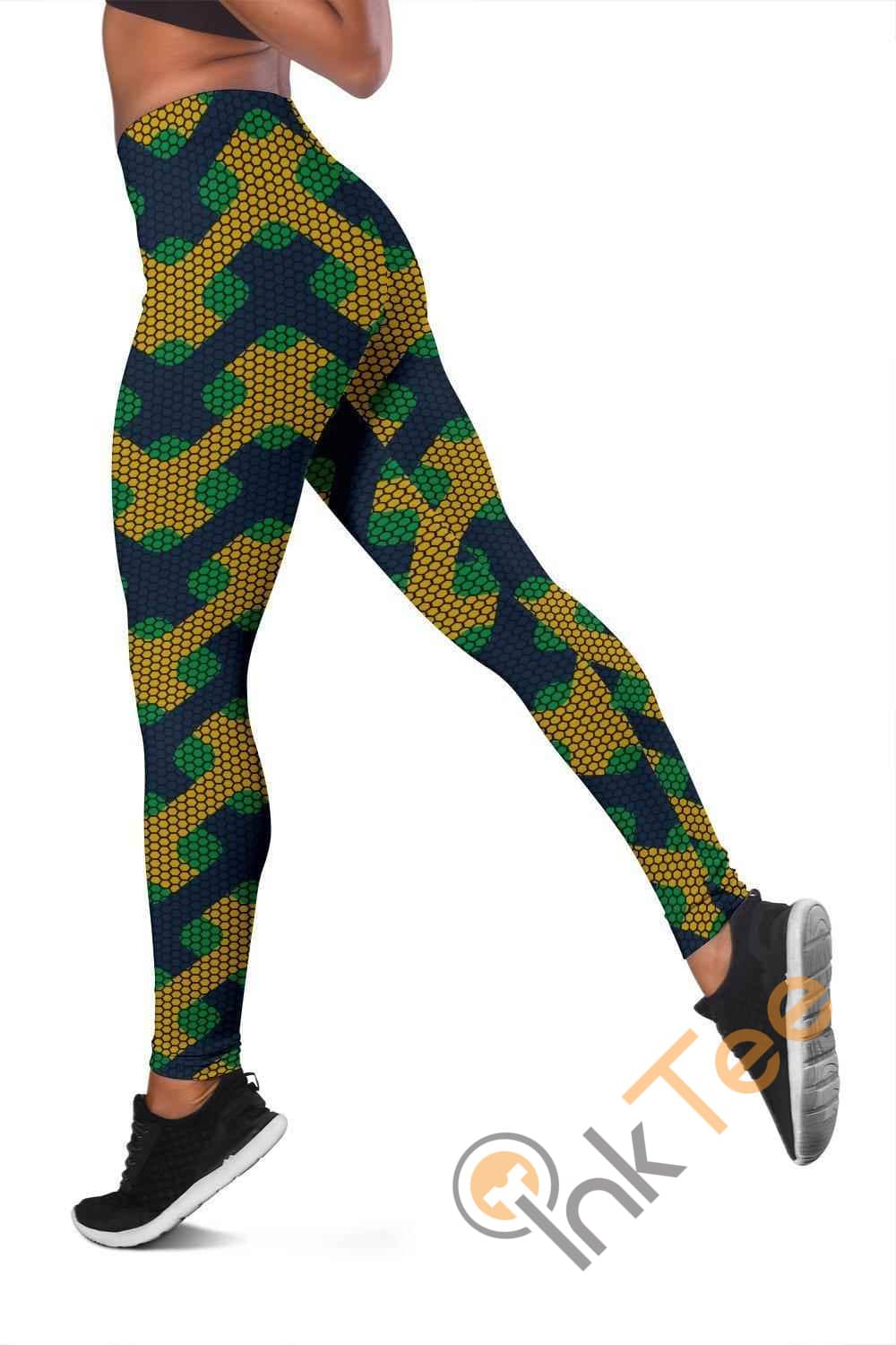 Inktee Store - Notre Dame Fighting Irish Inspired Liberty Green 3D All Over Print For Yoga Fitness Fashion Women'S Leggings Image