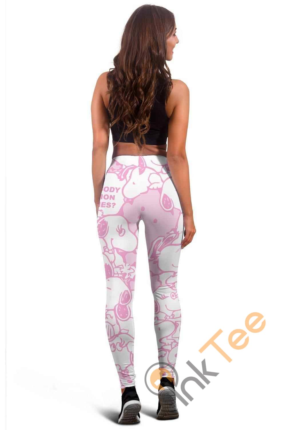 Inktee Store - Pink - Snoopy - 3D All Over Print For Yoga Fitness Women'S Leggings Image