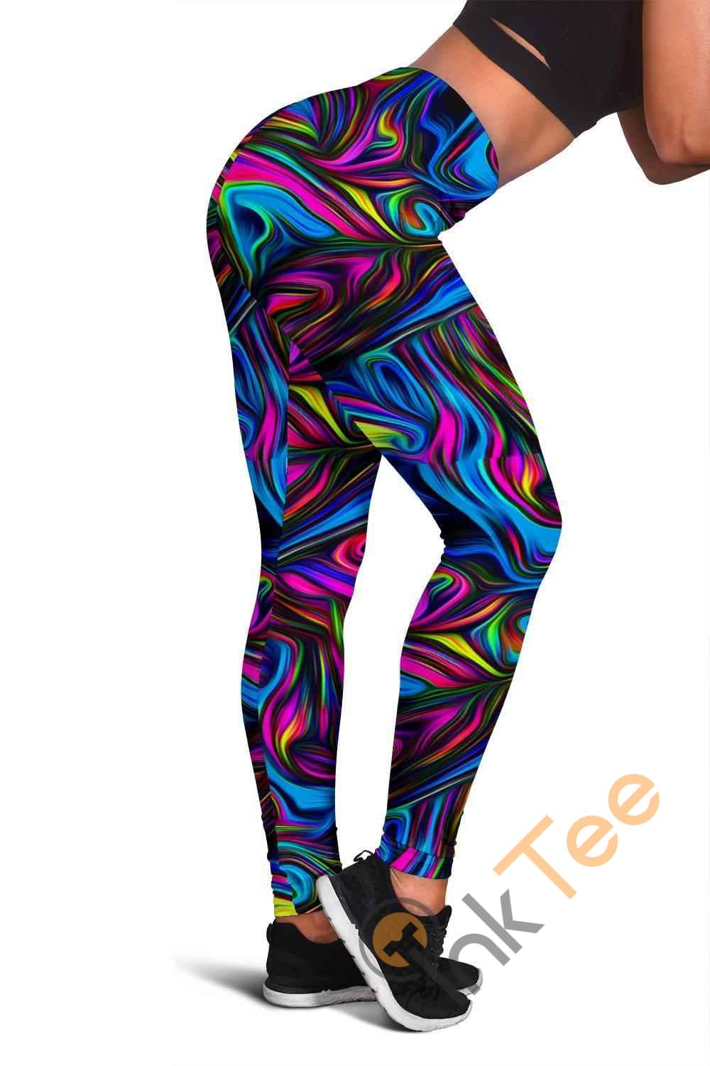 Inktee Store - Psychedelic Art 3D All Over Print For Yoga Fitness Women'S Leggings Image