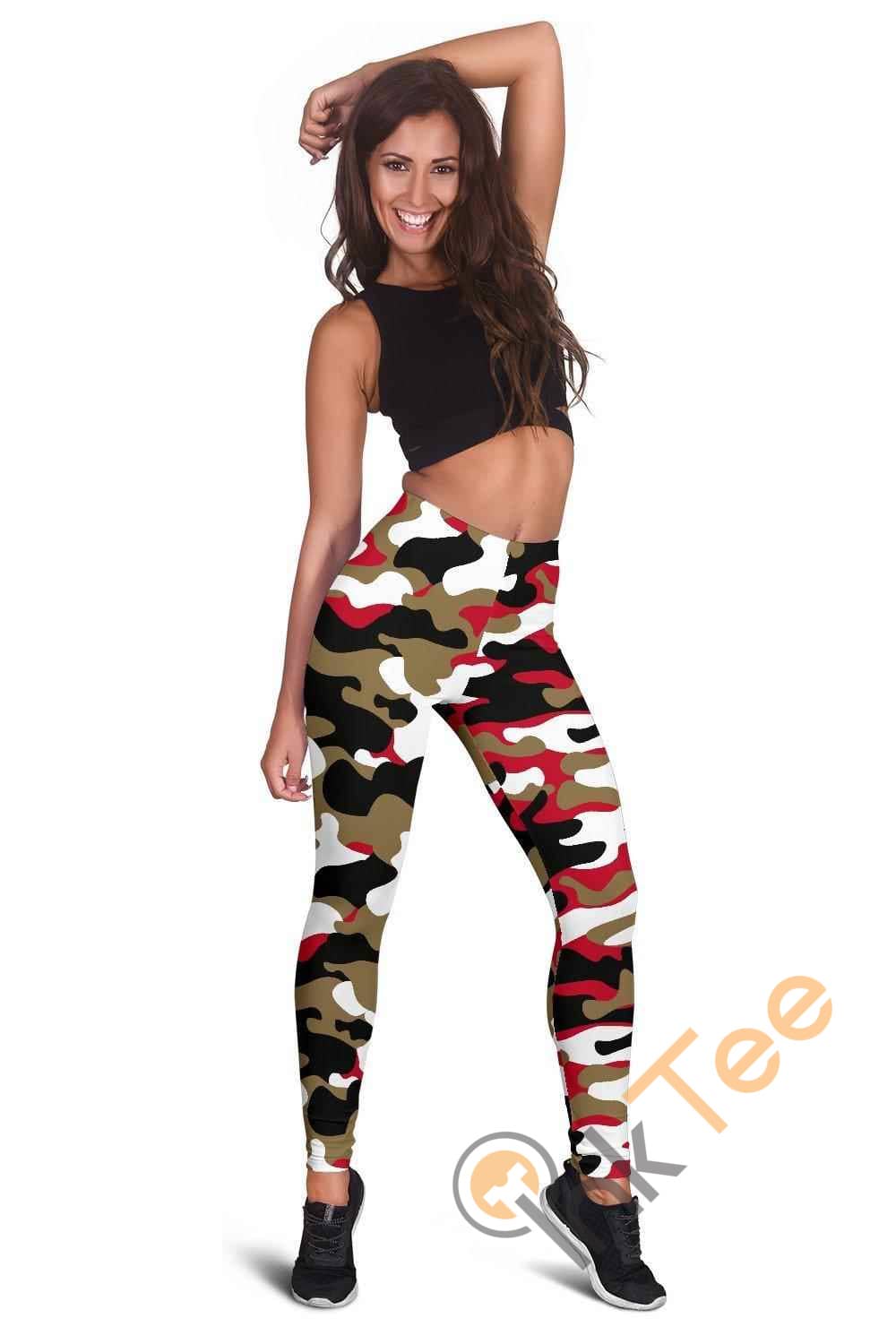 Inktee Store - San Francisco Forty Niners Inspired Tru Camo 3D All Over Print For Yoga Fitness Fashion Women'S Leggings Image