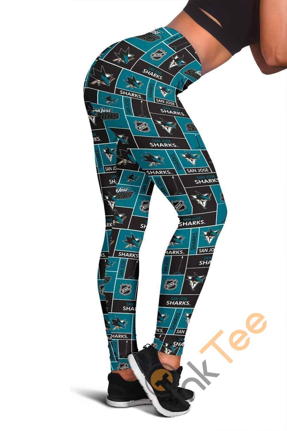 Inktee Store - San Jose Sharks 3D All Over Print For Yoga Fitness Women'S Leggings Image