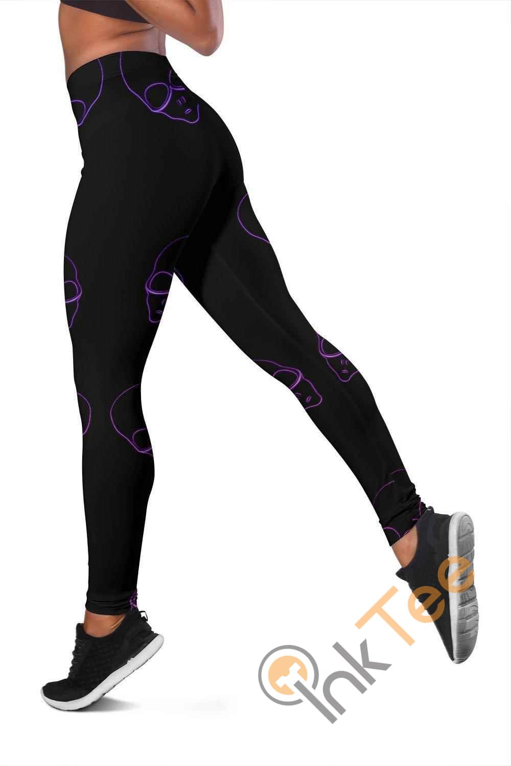Inktee Store - Space Aliens 3D All Over Print For Yoga Fitness Women'S Leggings Image