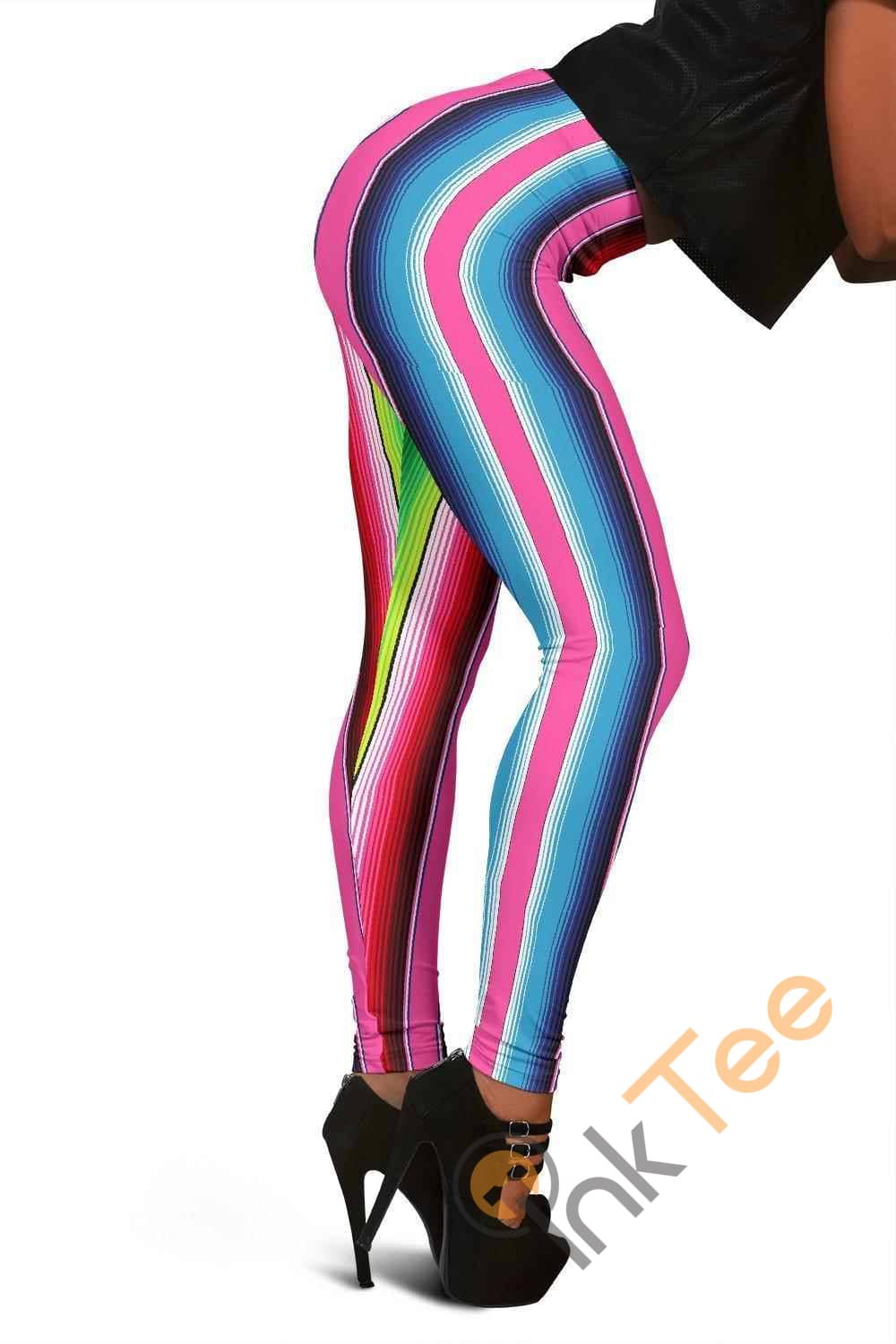 Inktee Store - Stripe Womens 3D All Over Print For Yoga Fitness Women'S Leggings Image