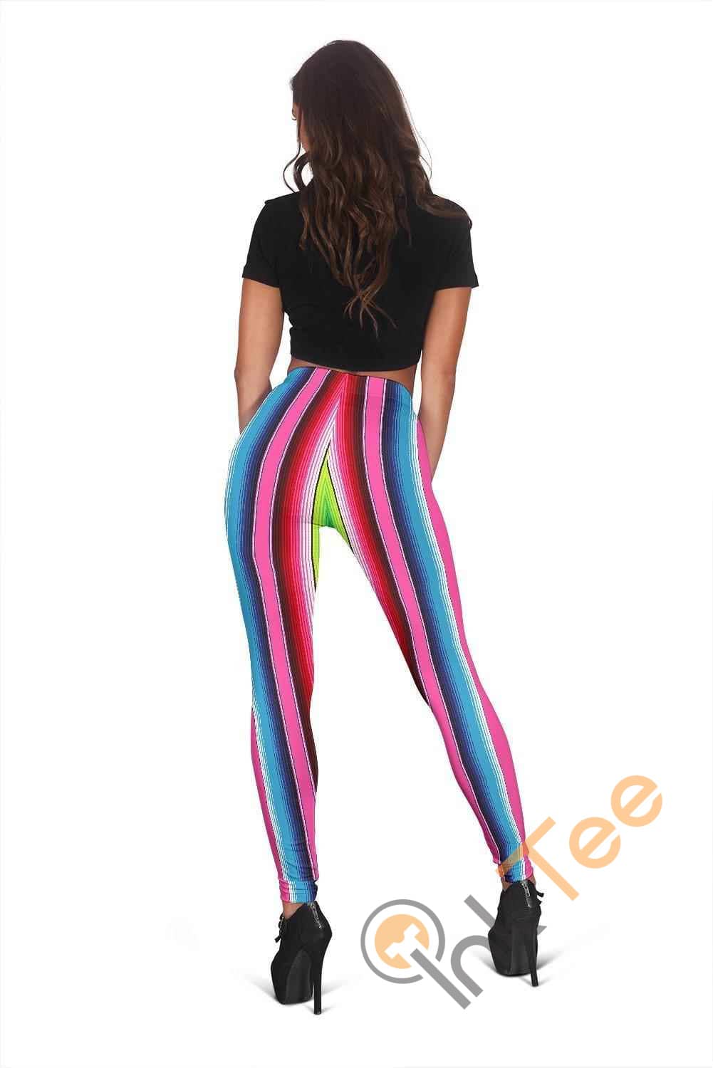 Inktee Store - Stripe Womens 3D All Over Print For Yoga Fitness Women'S Leggings Image