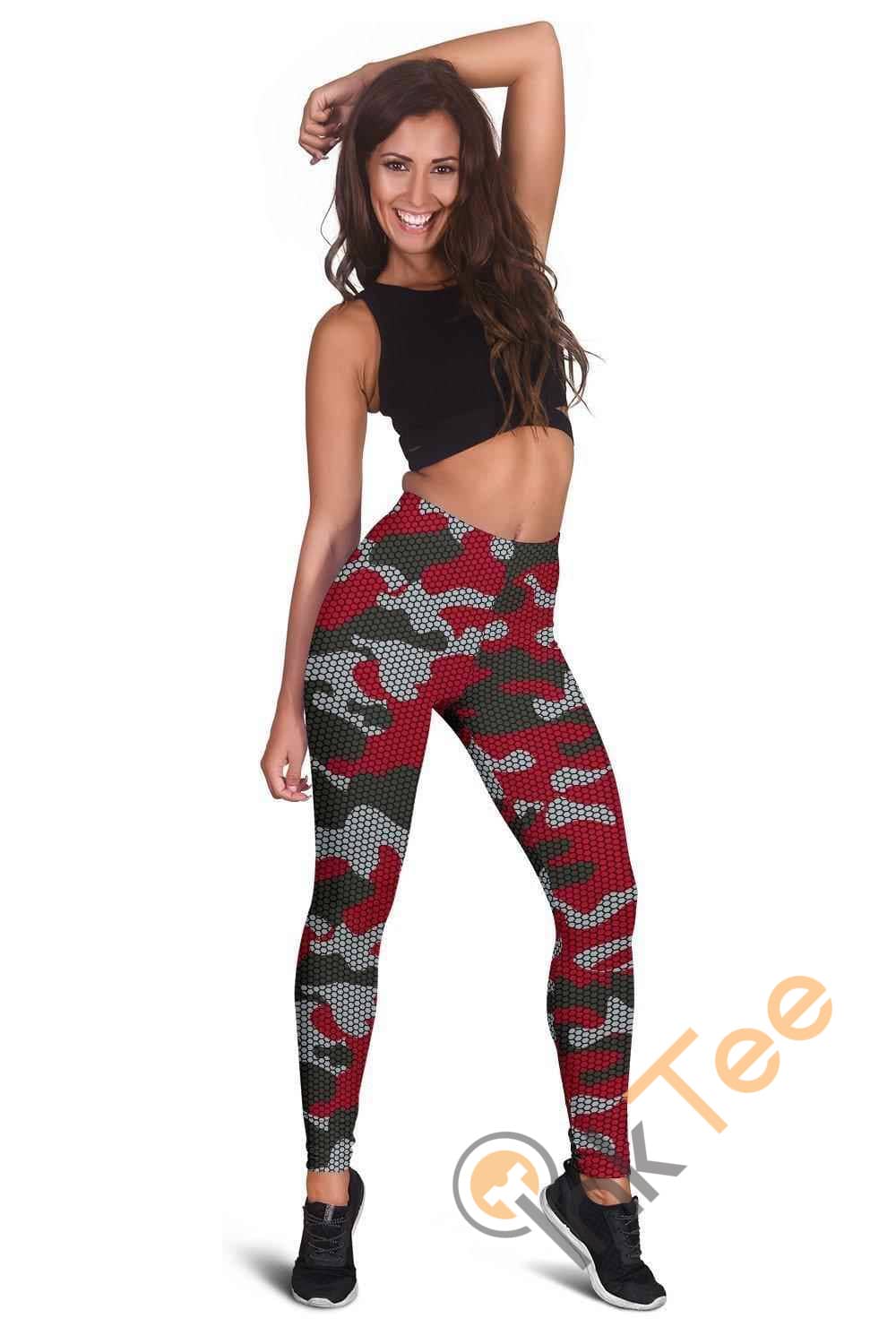 Inktee Store - Tampa Bay Buccaneers Inspired Hex Camo 3D All Over Print For Yoga Fitness Fashion Women'S Leggings Image
