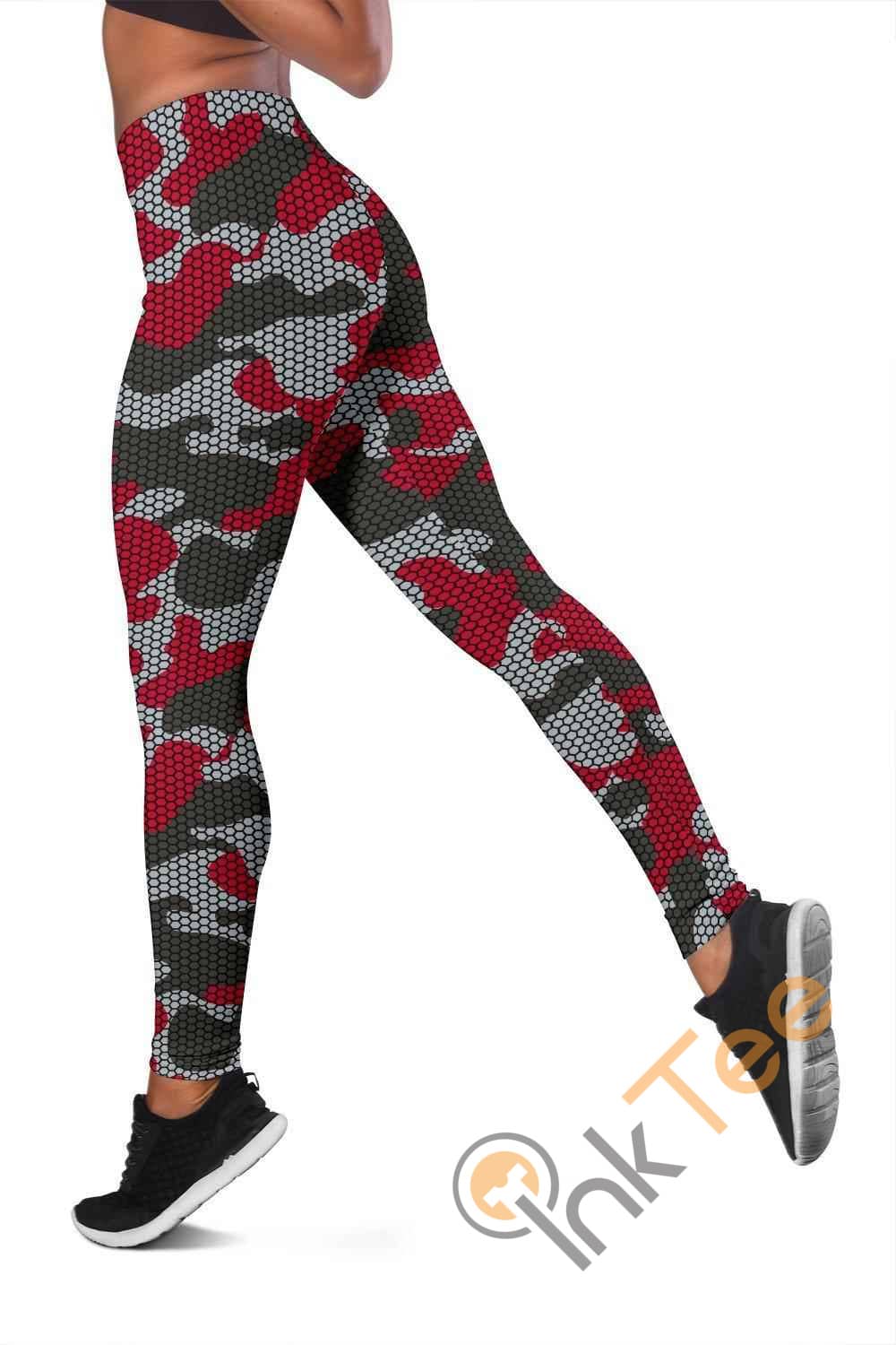 Inktee Store - Tampa Bay Buccaneers Inspired Hex Camo 3D All Over Print For Yoga Fitness Fashion Women'S Leggings Image