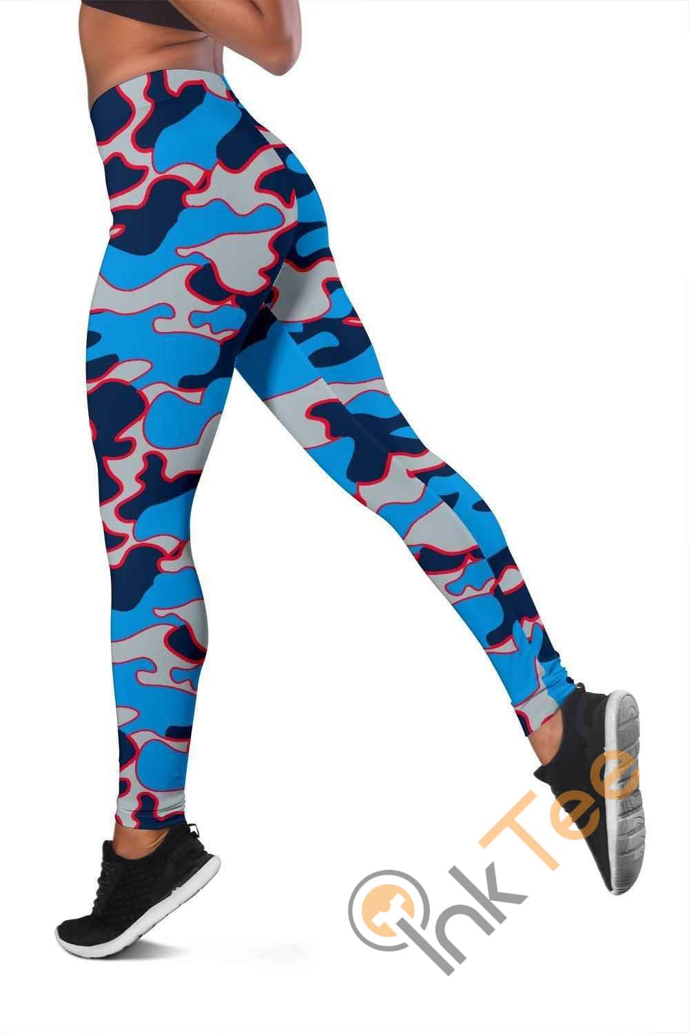 Inktee Store - Tennessee Titans Inspired Tru Camo 3D All Over Print For Yoga Fitness Fashion Women'S Leggings Image