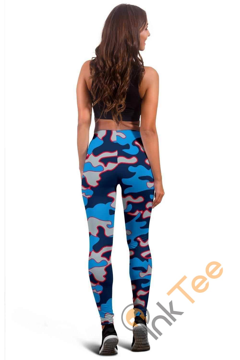 Inktee Store - Tennessee Titans Inspired Tru Camo 3D All Over Print For Yoga Fitness Fashion Women'S Leggings Image