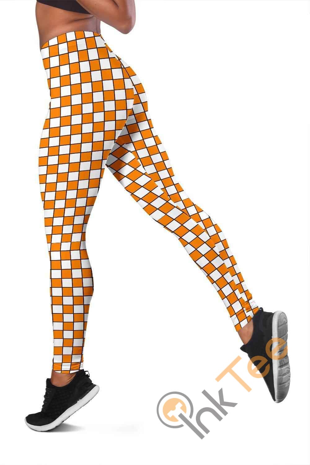 Inktee Store - Tennessee Volunteers Fan Inspired 3D All Over Print For Yoga Fitness Checkers Women'S Leggings Image