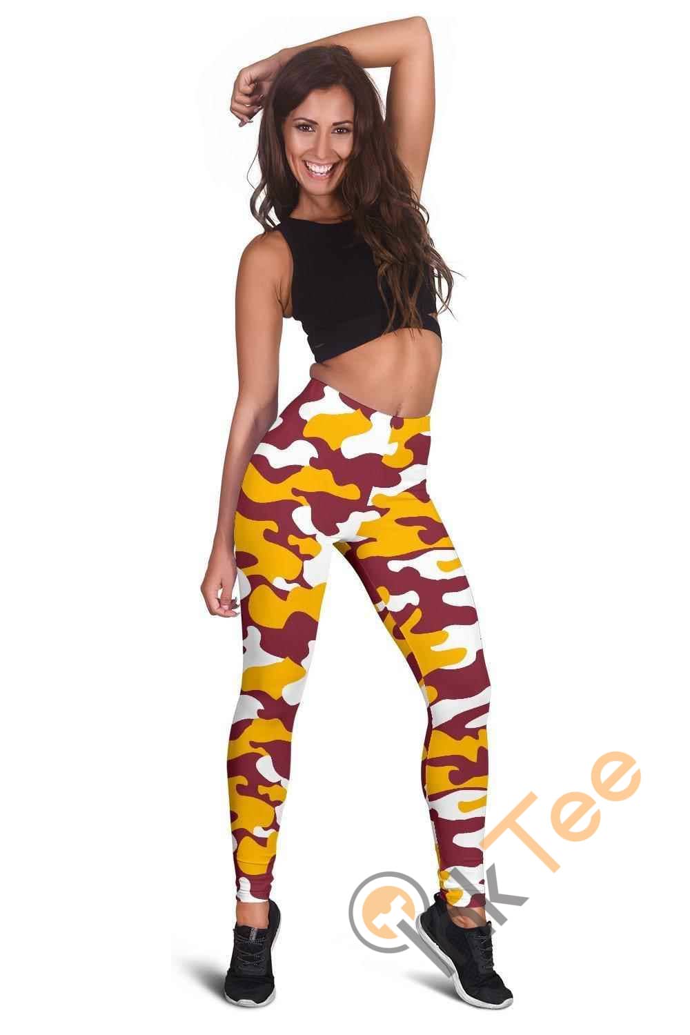 Inktee Store - Washington Redskins Inspired Tru Camo 3D All Over Print For Yoga Fitness Fashion Women'S Leggings Image
