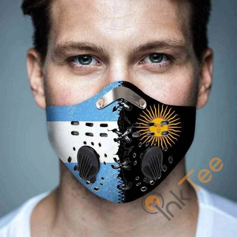 Argentina Flag Filter Activated Carbon Pm 2.5 Fm Face Mask