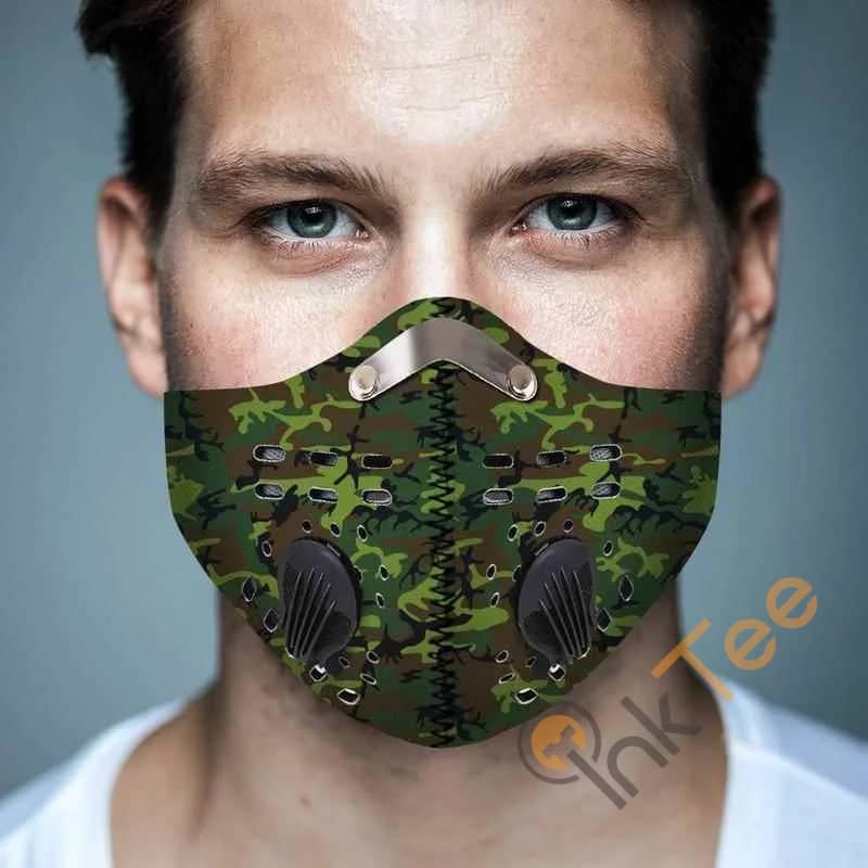 Army Camouflage Filter Activated Carbon Pm 2.5 Fm Face Mask
