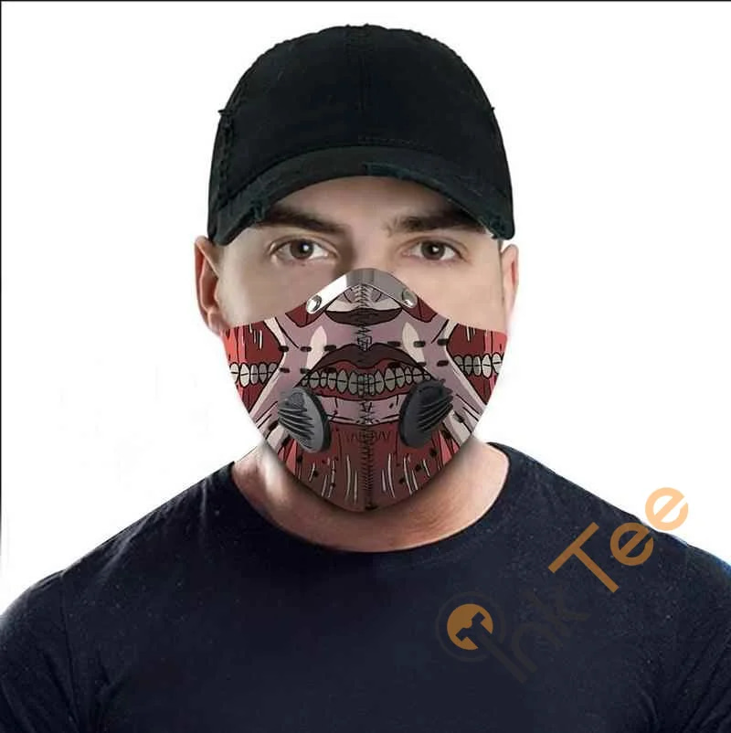 Attack On Titan Filter Activated Carbon Pm 2.5 Fm Face Mask