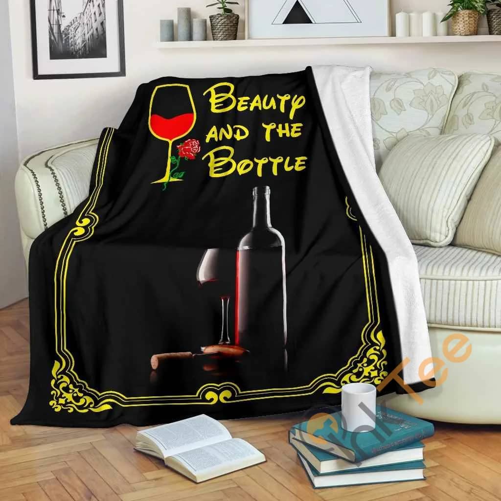 Beauty And The Bottle Premium Fleece Blanket