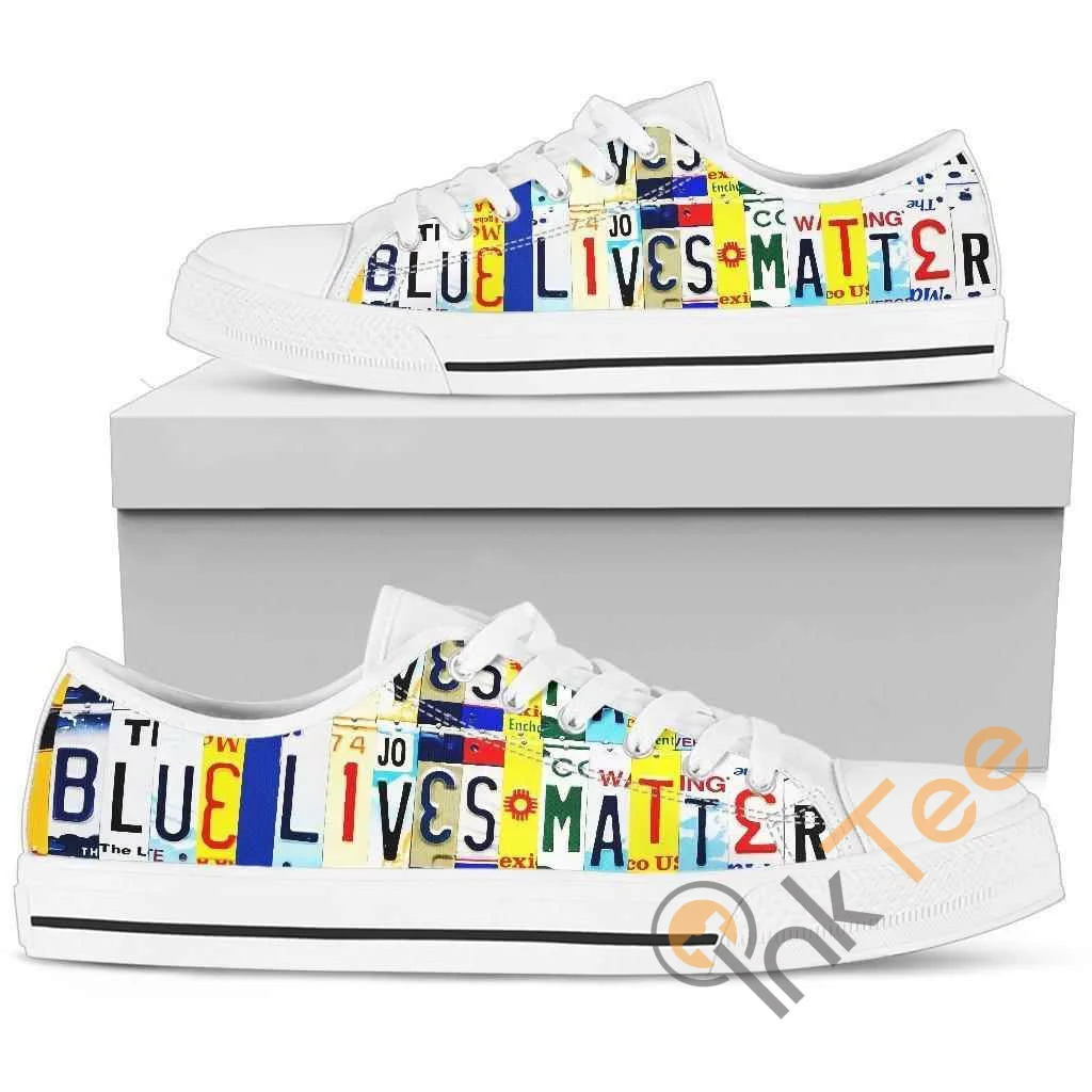 Blue Lives Matter Low Top Shoes