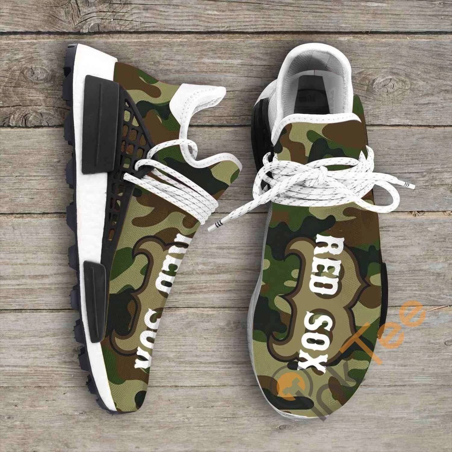 Camo Camouflage Boston Red Sox Mlb NMD Human Shoes