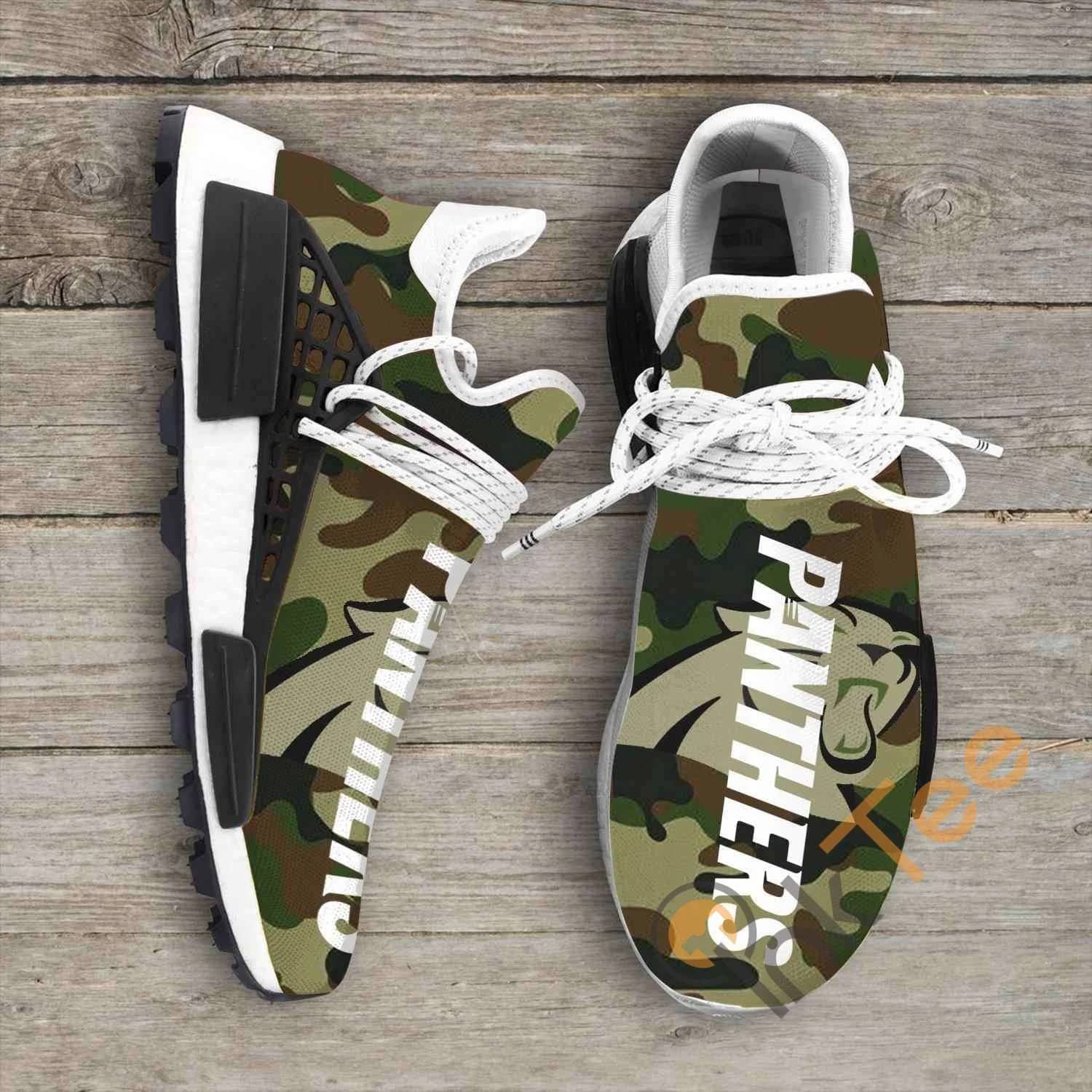 Camo Camouflage Carolina Panthers Nfl NMD Human Shoes