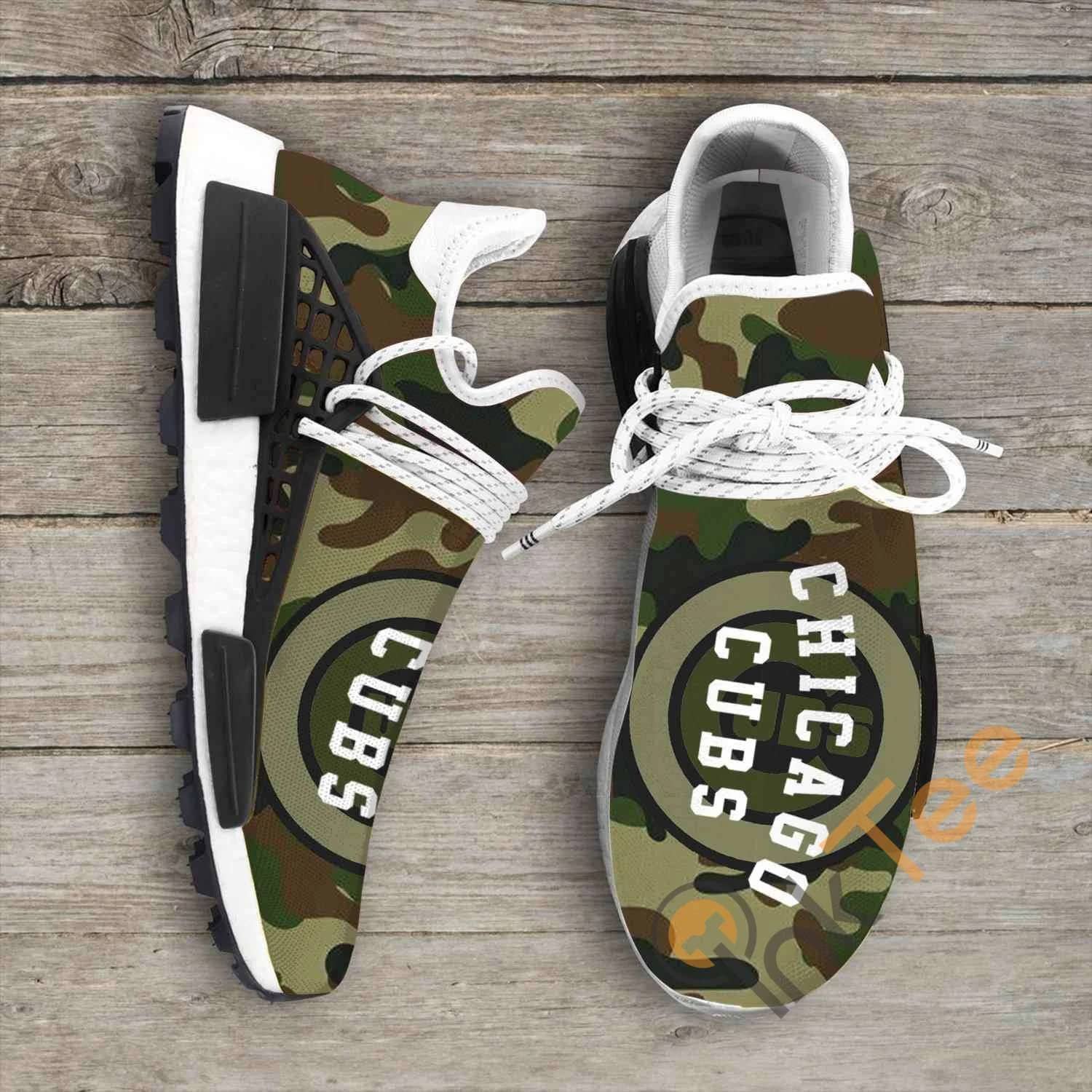 Camo Camouflage Chicago Cubs Mlb NMD Human Shoes