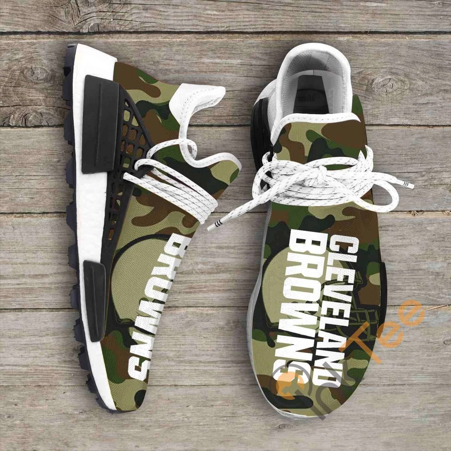 Camo Camouflage Cleveland Browns Nfl Nmd Human Shoes