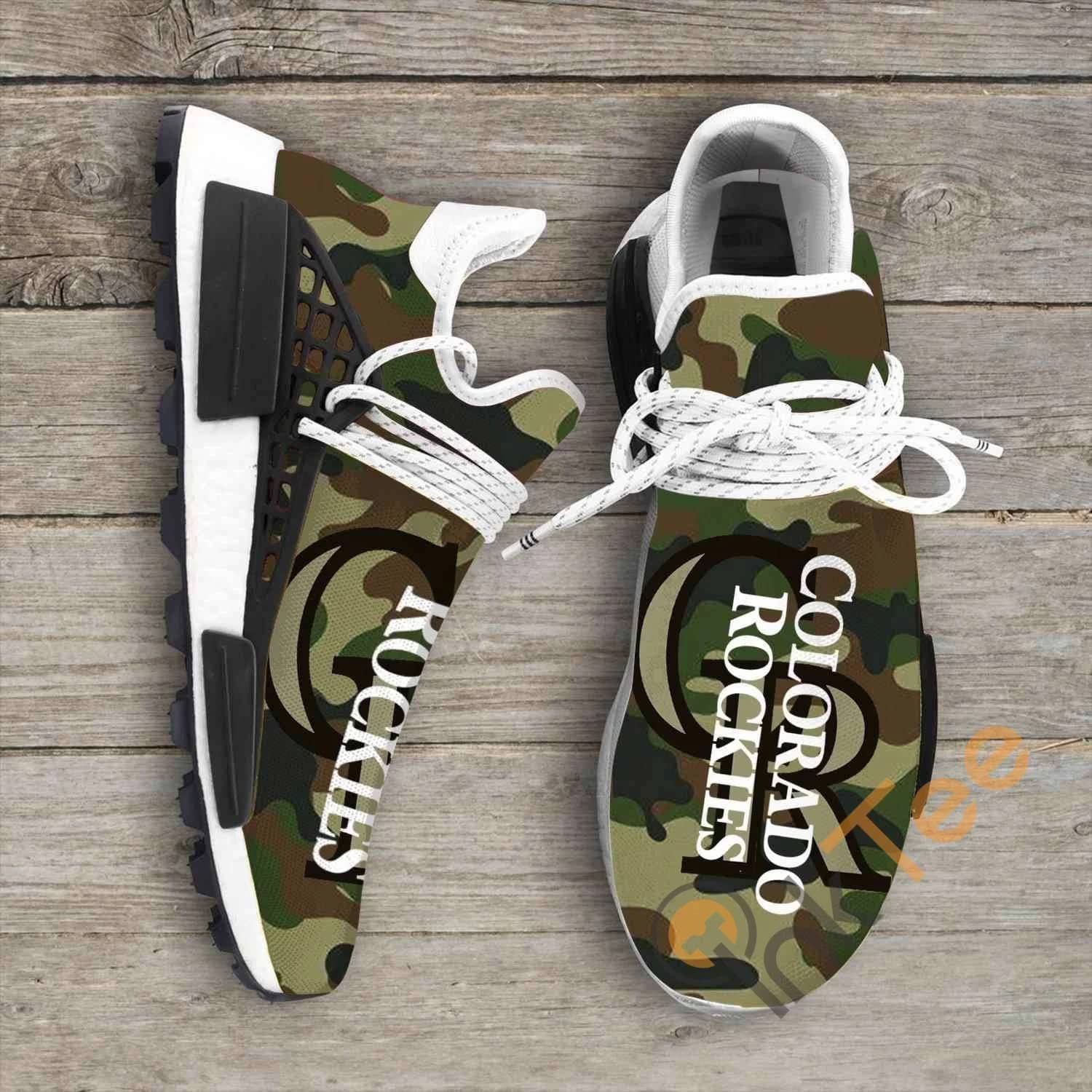 Camo Camouflage Colorado Rockies Mlb NMD Human Shoes