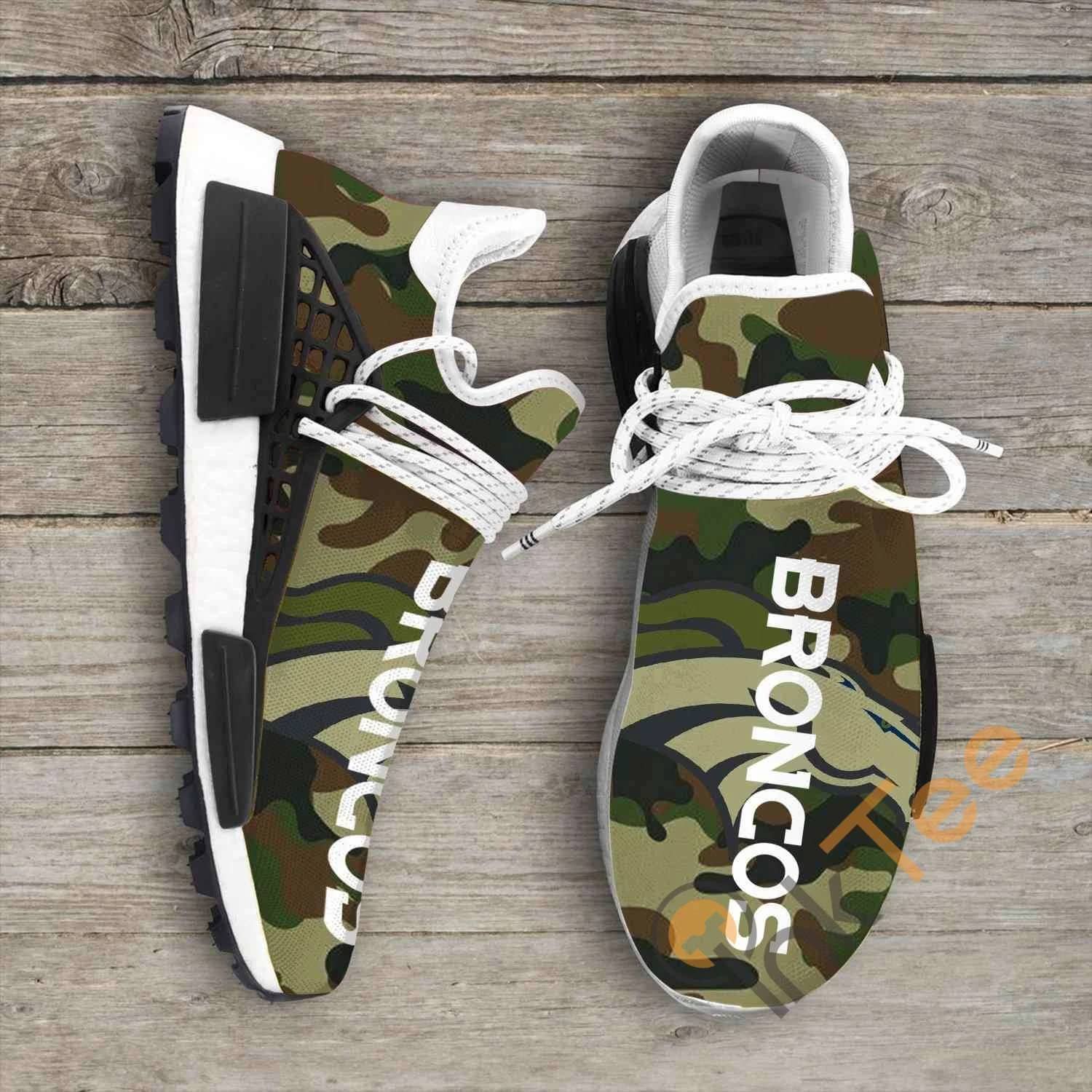 Camo Camouflage Denver Broncos Nfl Nmd Human Shoes