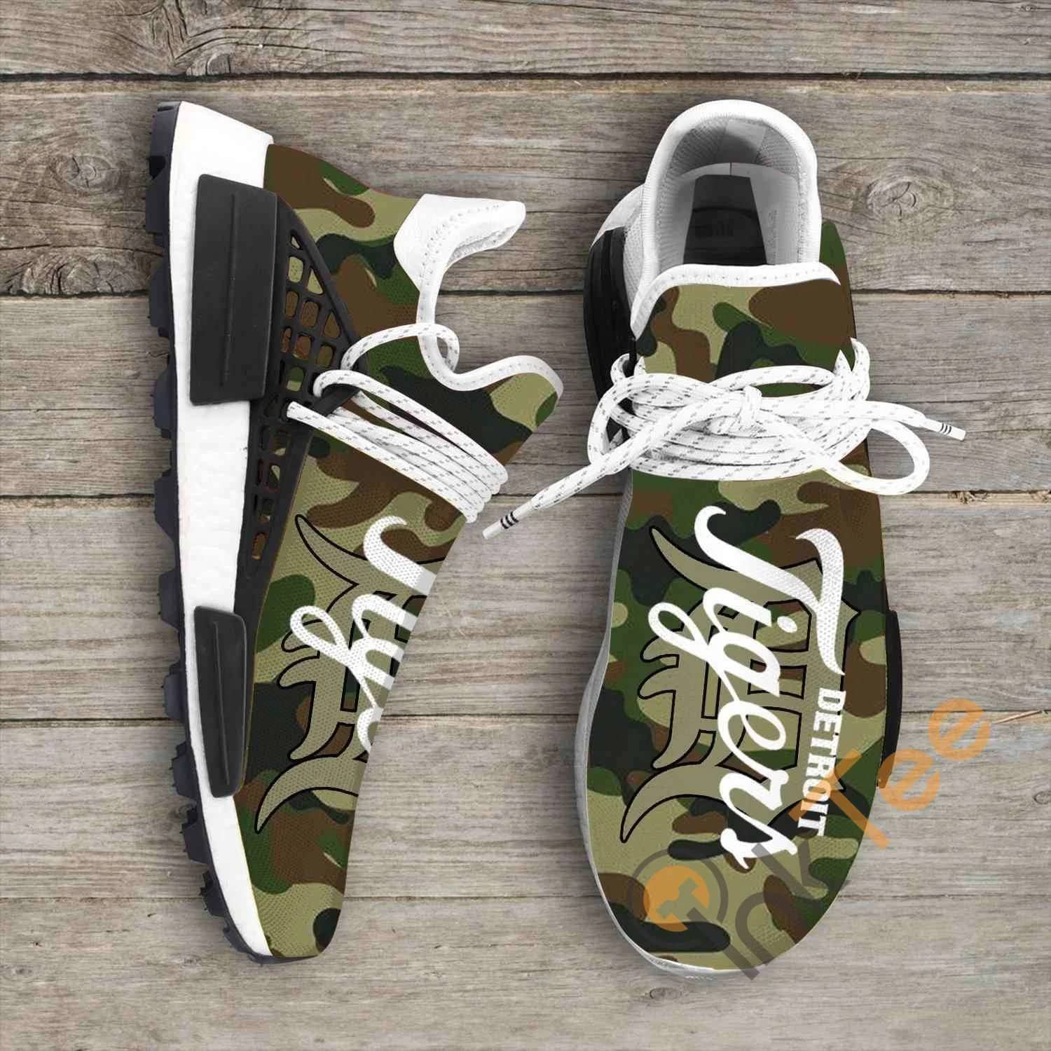 Camo Camouflage Detroit Tigers Mlb NMD Human Shoes