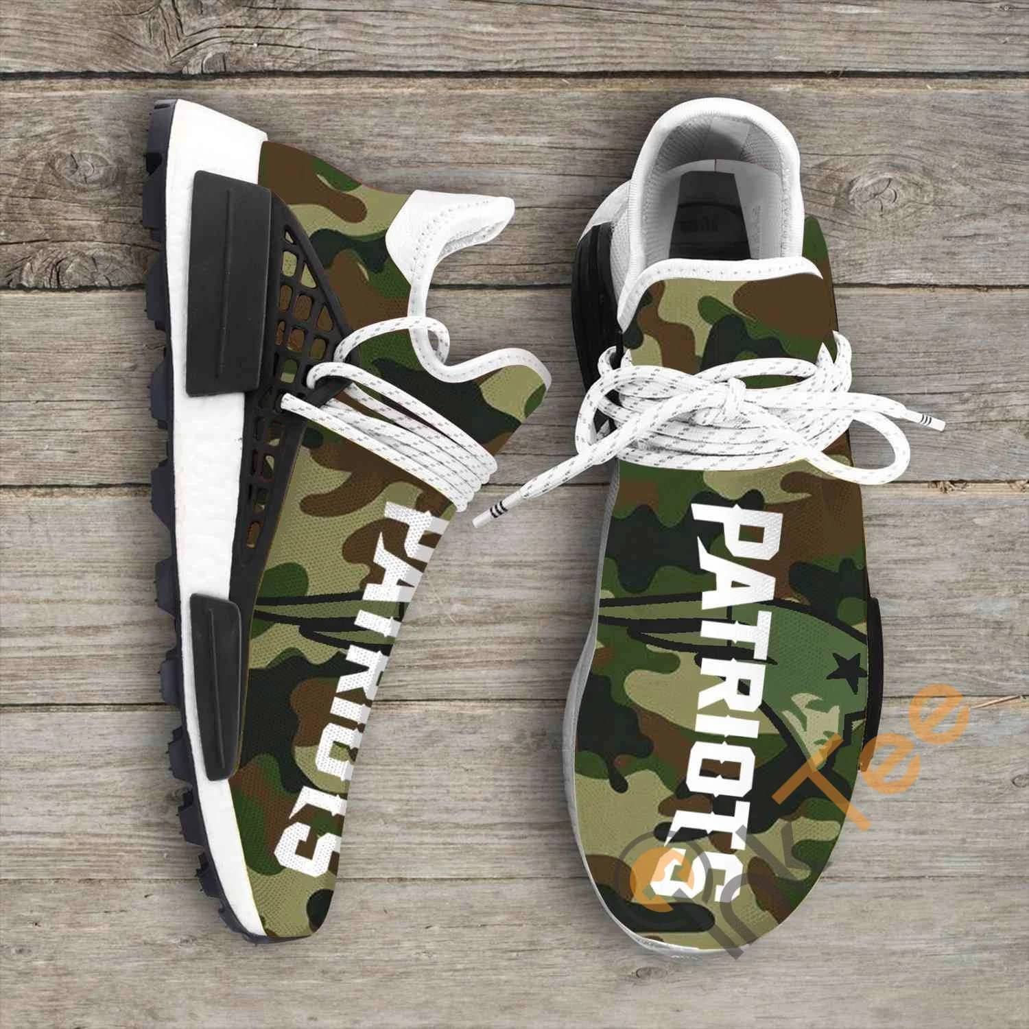 Camo Camouflage New England Patriots Nfl NMD Human Shoes