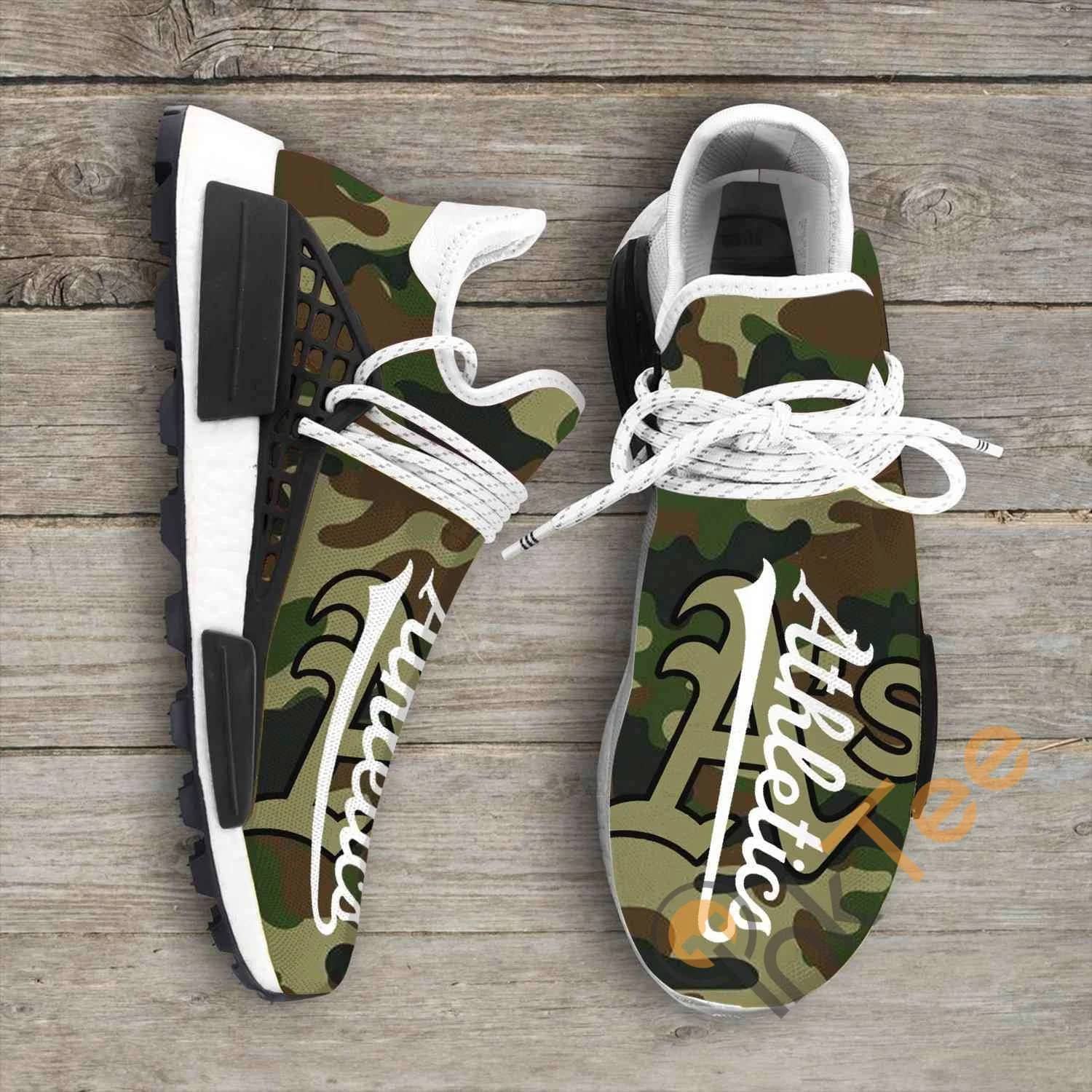 Camo Camouflage Oakland Athletics Mlb Sport Teams NMD Human Shoes