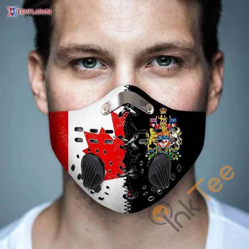 Canada Flag Filter Activated Carbon Pm 2.5 Fm Face Mask