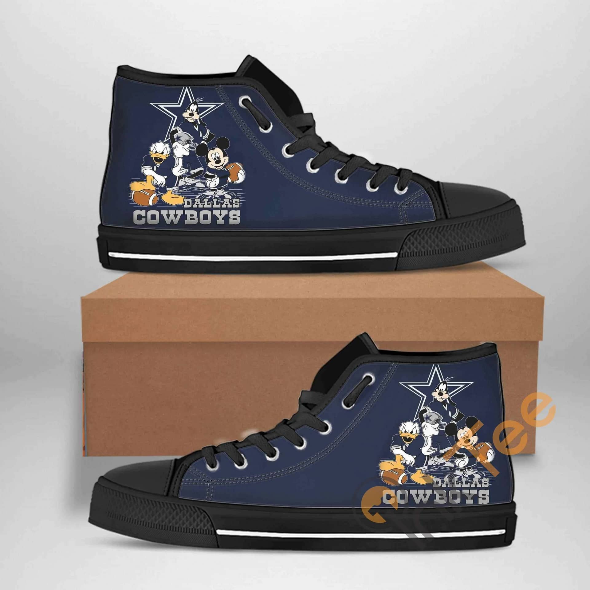 Dallas Cowboys Nfl Football Amazon Best Seller Sku 1490 High Top Shoes
