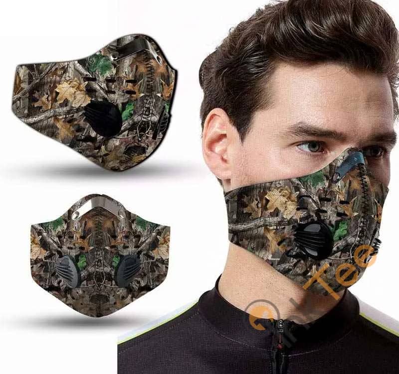 Deer Hunting Camo Filter Activated Carbon Pm 2.5 Fm Face Mask