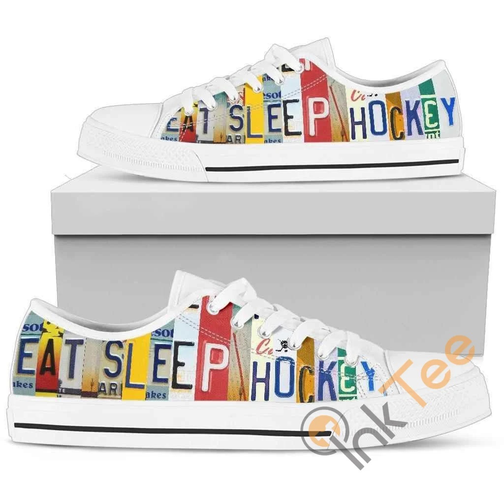 Eat Sleep Hockey Low Top Shoes
