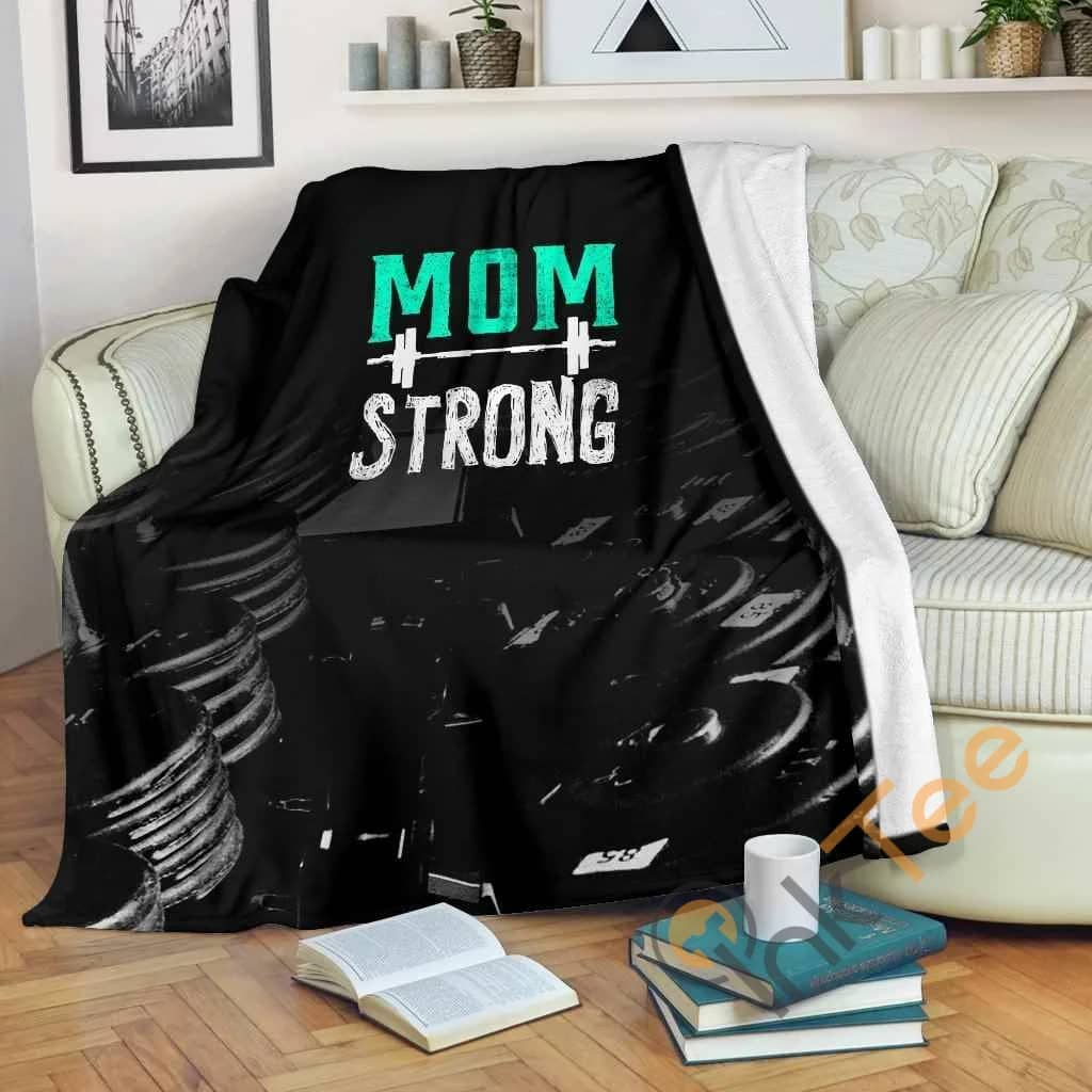 Mom Strong Premium Fleece Blanket