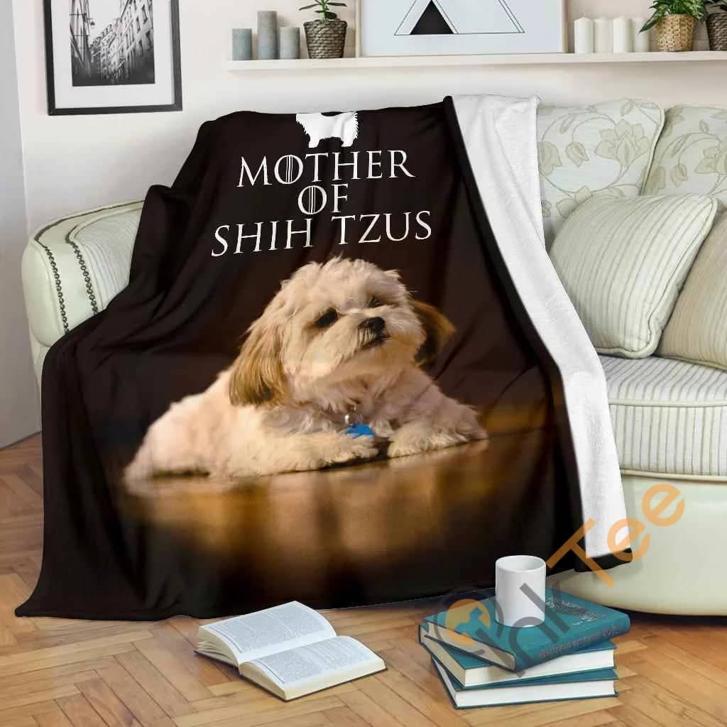 Mother Of Shih Tzus Premium Fleece Blanket
