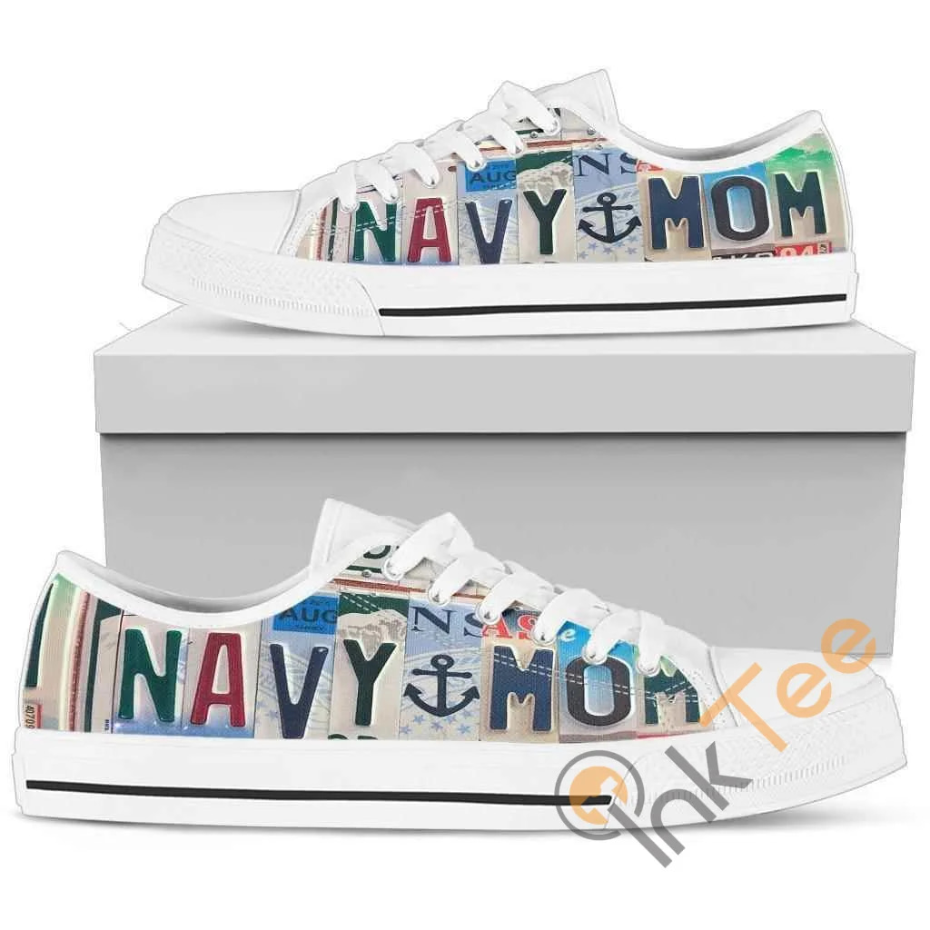 Navy Mom Low Top Shoes
