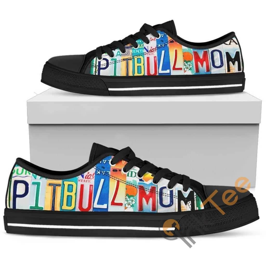 Pitbull Mom Low Top Shoes