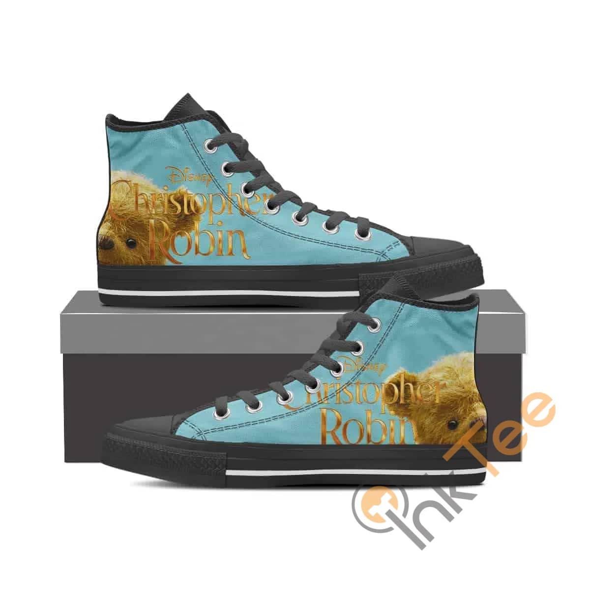 Pooh Christopher Robin Amazon Best Seller Sku 2143 High Top Shoes