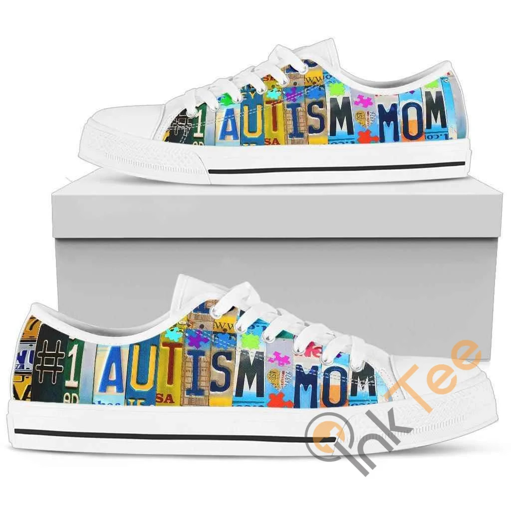 Proud No 1 Autism Mom Low Top Shoes