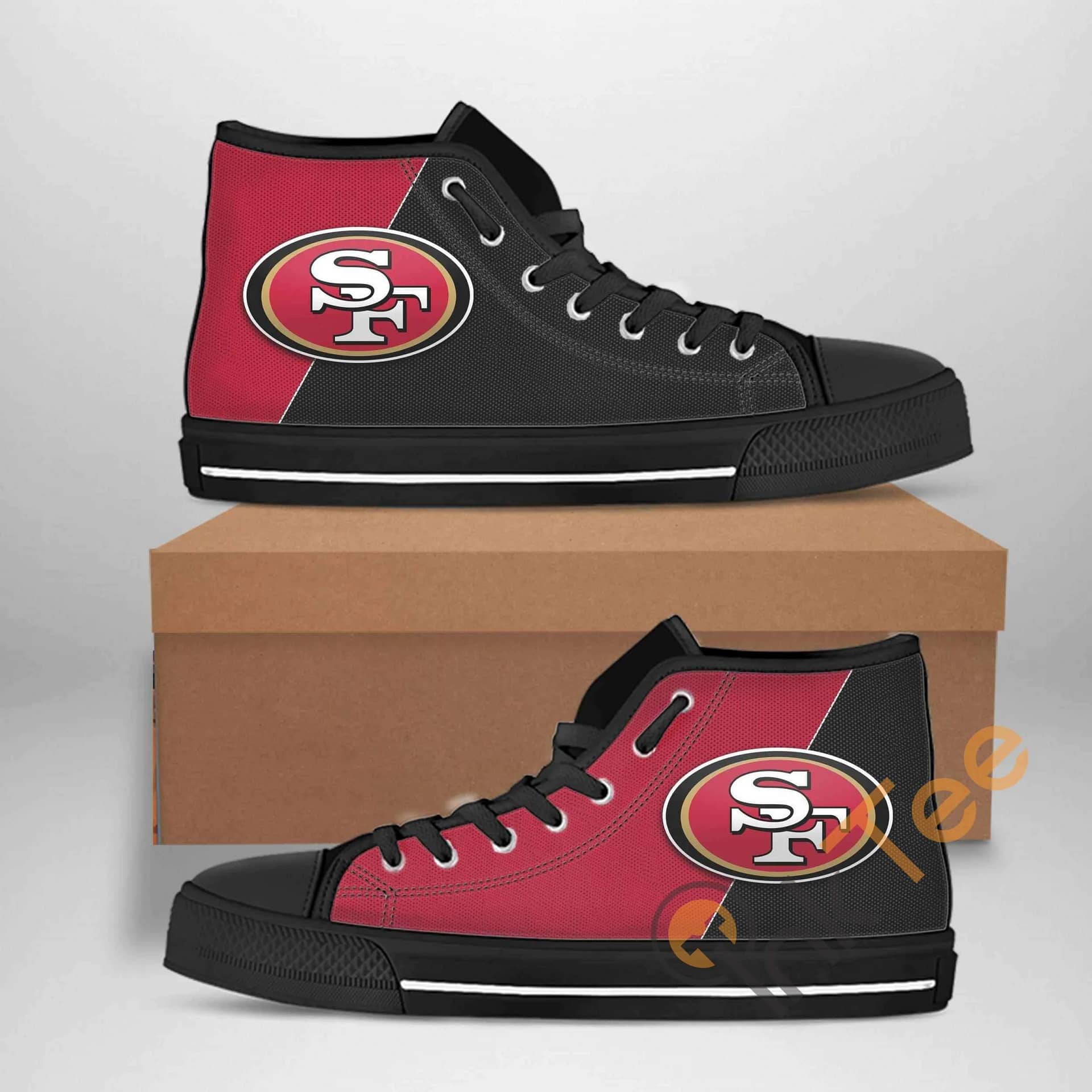 San Francisco 49ers Nfl Football Amazon Best Seller Sku 2262 High Top Shoes